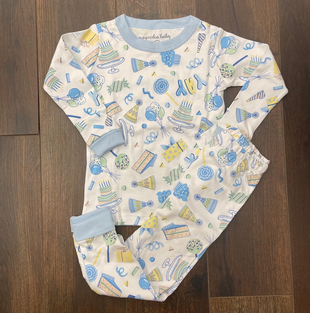 Magnolia Baby Blue Birthday PJs Lu Lu Belle of Norwood